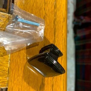 10- black nickel square drawer pulls w/ hardware